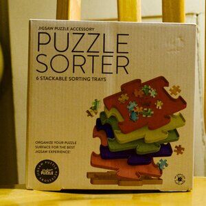 NEVER USED! Professor Puzzle - 6 Sorting Trays - Jigsaw Puzzles - Stackable!